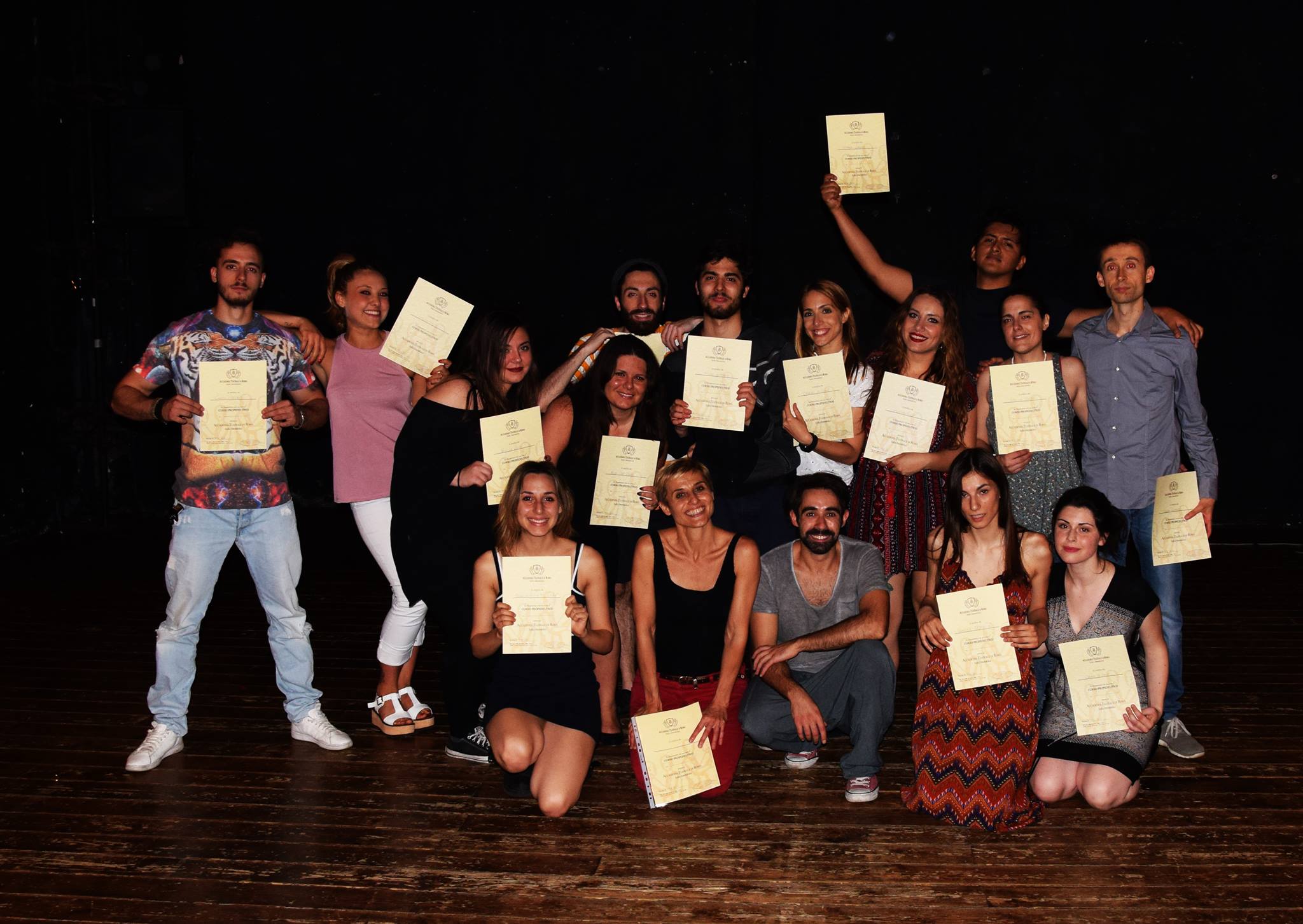 Diplomi corso recitazione base propedeutico Accademia Teatrale Di Roma Sofia Amendolea 2017